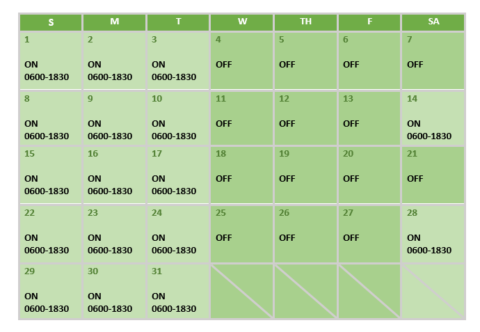 patrol schedule image